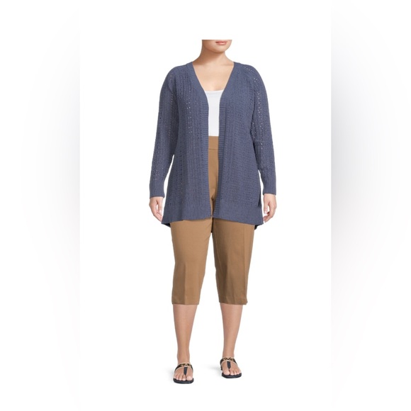 5 for $25! Terra & Sky Mid Rise Straight-Leg Capri Dress Pant Size 2X (20-22 W) - Picture 4 of 12